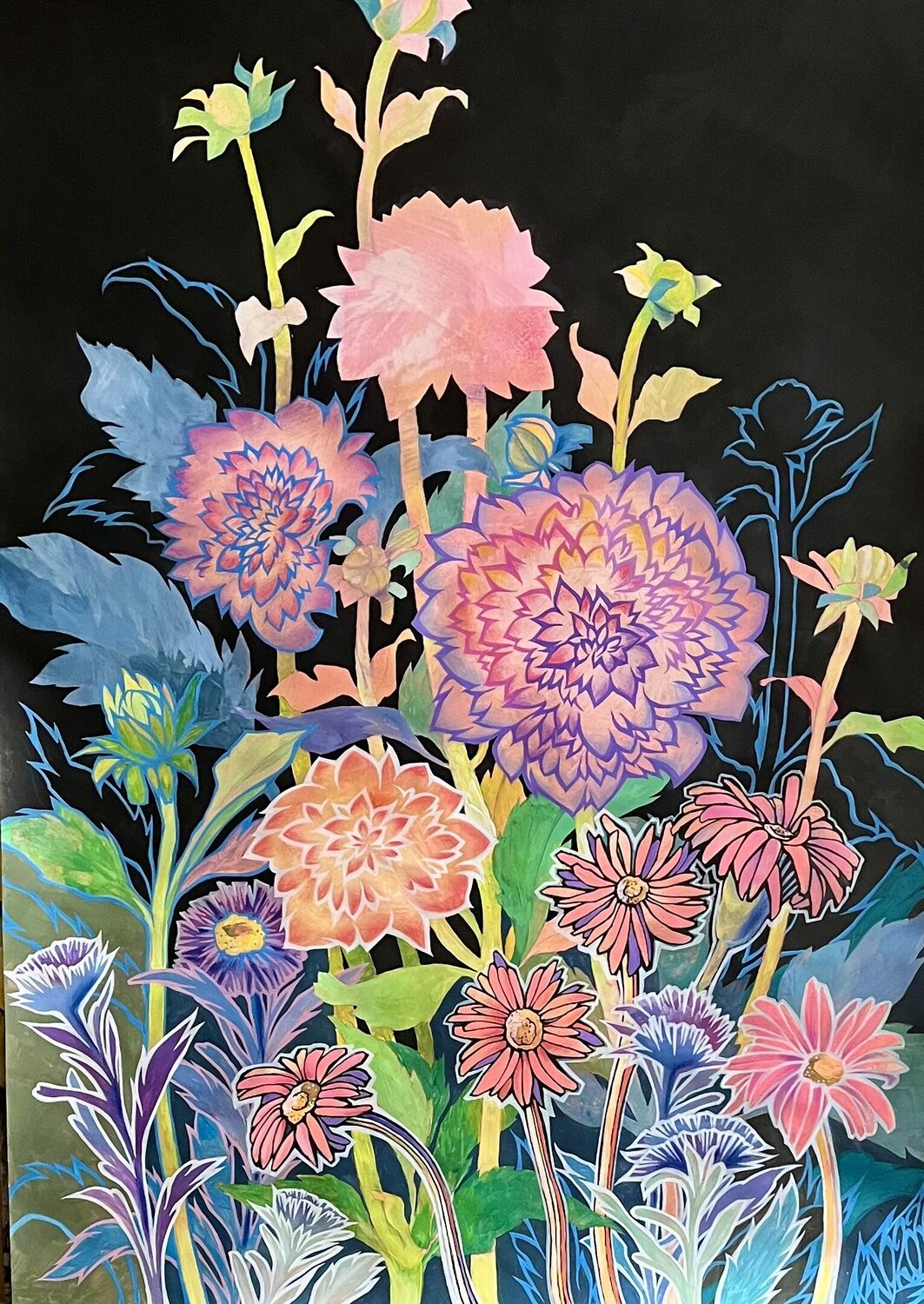 Flora Nocturna Vera Fischer Original painting for sale