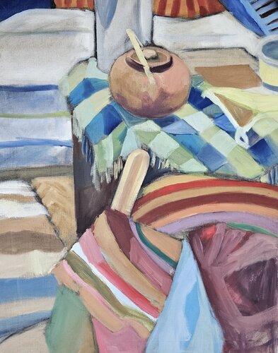 The Armchair and the Teapot by @asaleanderz Leanderz, Painting for Sale on Select