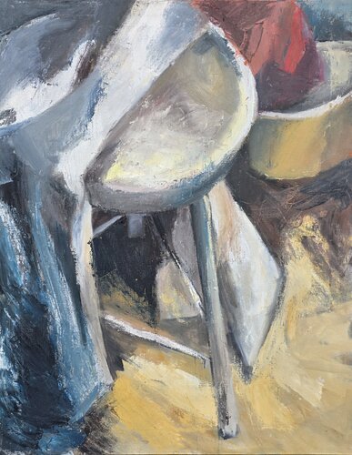 The Stool by @asaleanderz Leanderz, Painting for Sale on Select