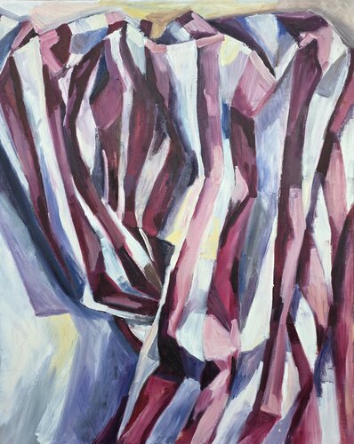 Still Life: Striped fabric II by @asaleanderz Leanderz, Painting for Sale on Select
