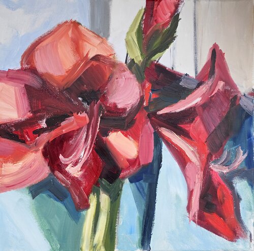Amaryllis by @asaleanderz Leanderz, Painting for Sale on Select