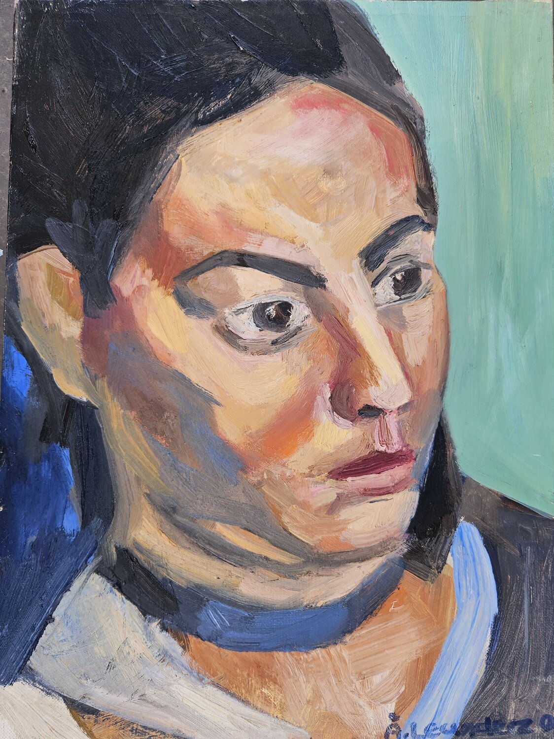 Portrait I @asaleanderz Leanderz Original painting for sale