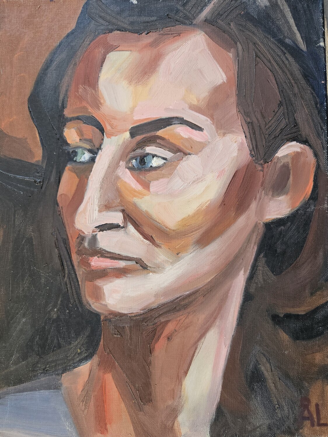 Portrait II @asaleanderz Leanderz Original painting for sale
