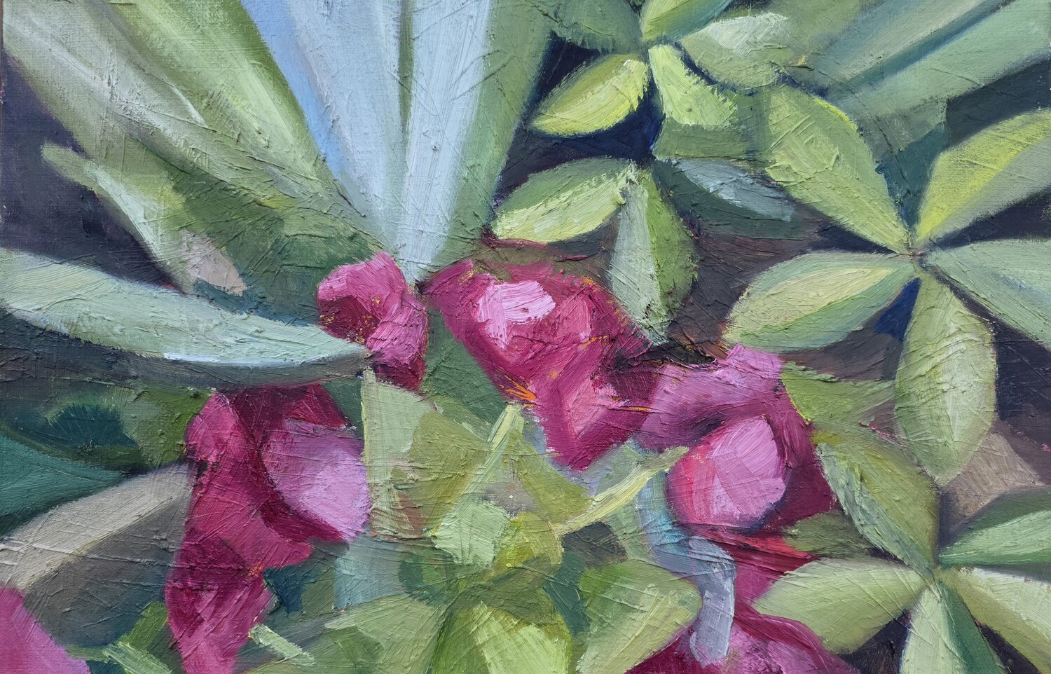 Details of the Flowerbed @asaleanderz Leanderz Original painting for sale