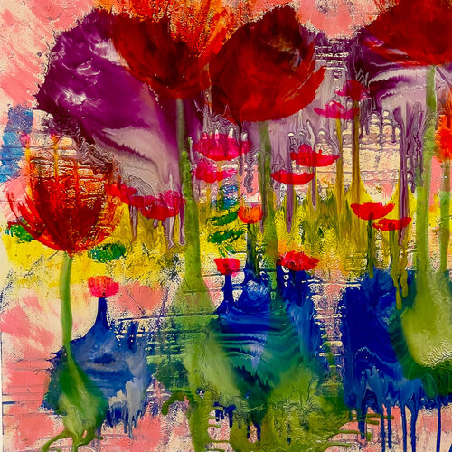 COQUELICOTS by claire lassonnery, Painting for Sale on Select