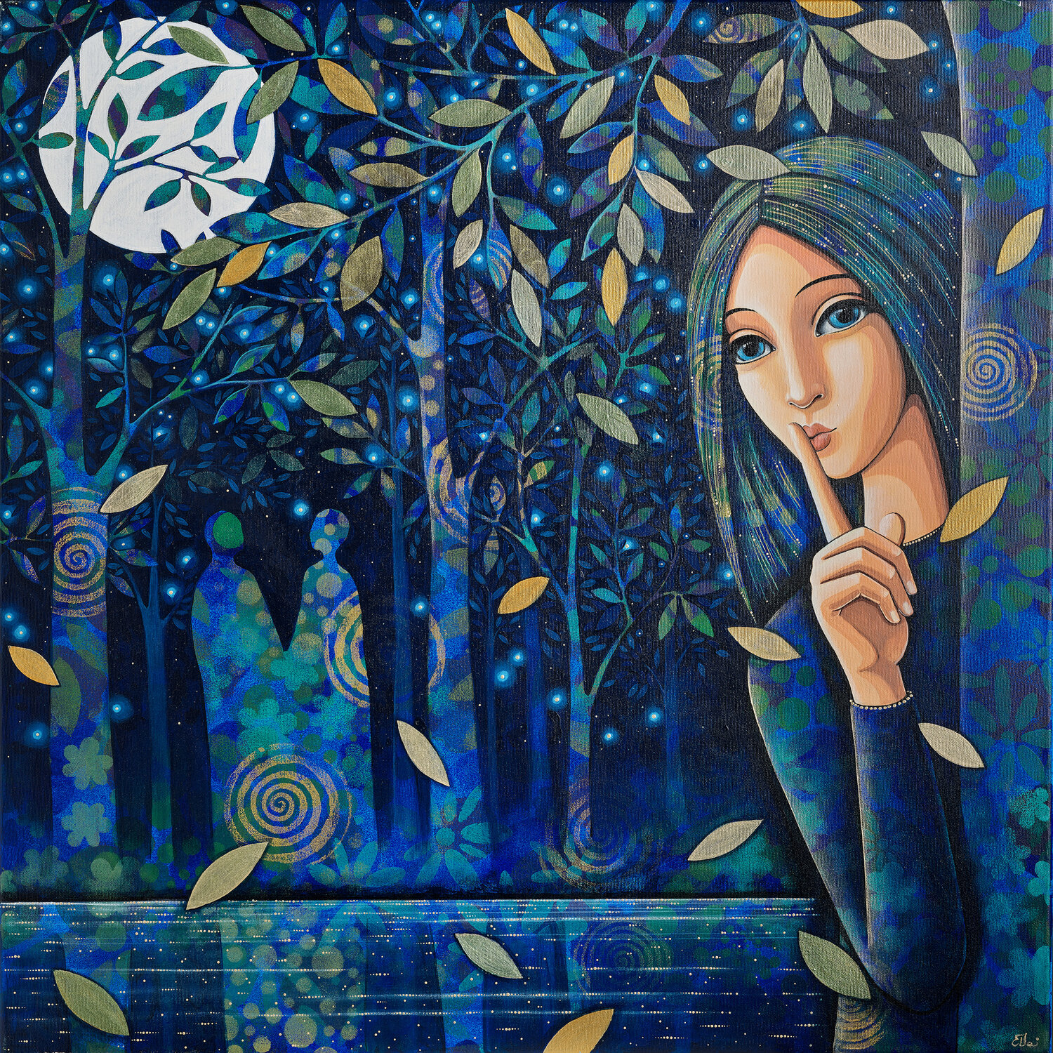 Segreti notturni Daniela Prezioso Einwaller Original painting for sale