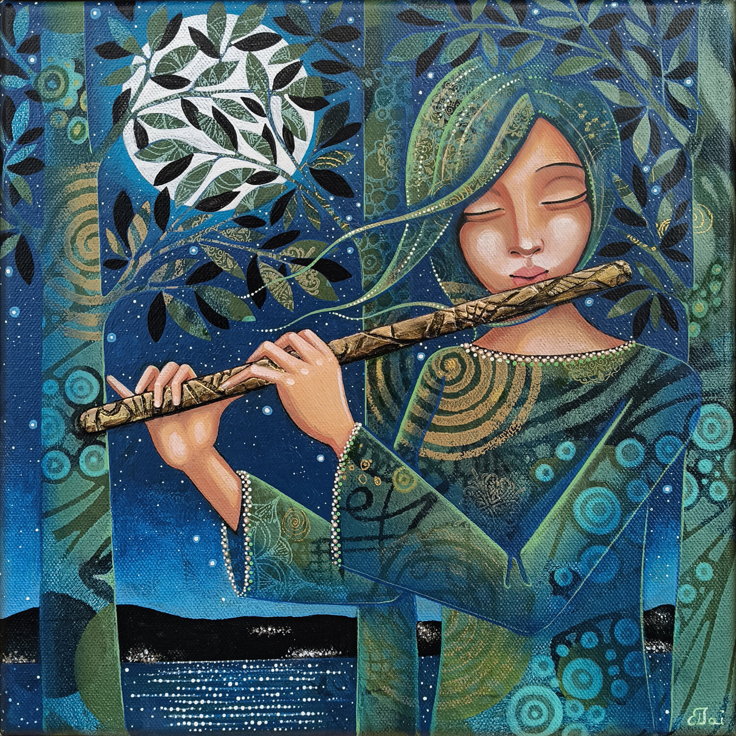 Flauto notturno Daniela Prezioso Einwaller Original painting for sale