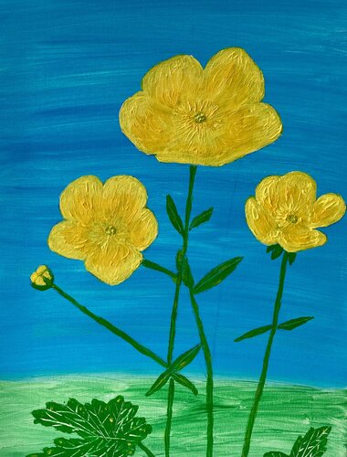 Buttercups (Flowers) by Ruth Breen, Painting for Sale on Select