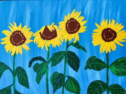 Sunflower Smile by Ruth Breen, Painting for Sale on Select