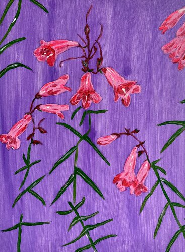 On Purple (flowers) by Ruth Breen, Painting for Sale on Select