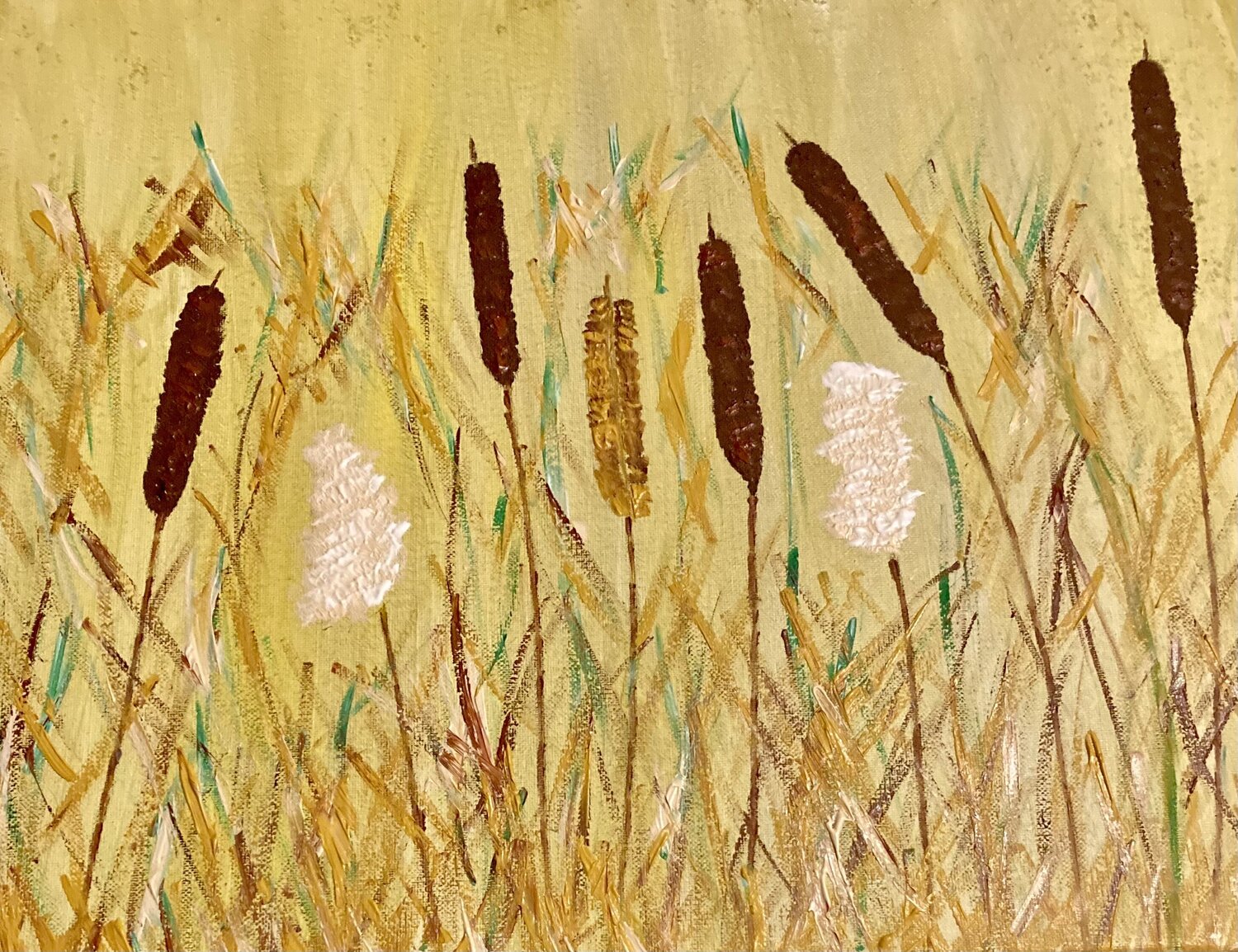 Bullrushes Ruth Breen Original painting for sale