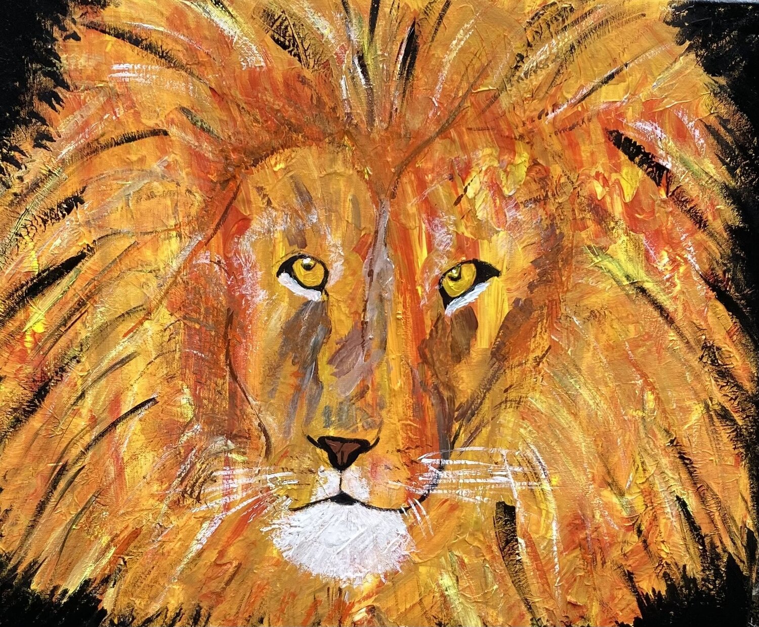 Lion Ruth Breen Original painting for sale