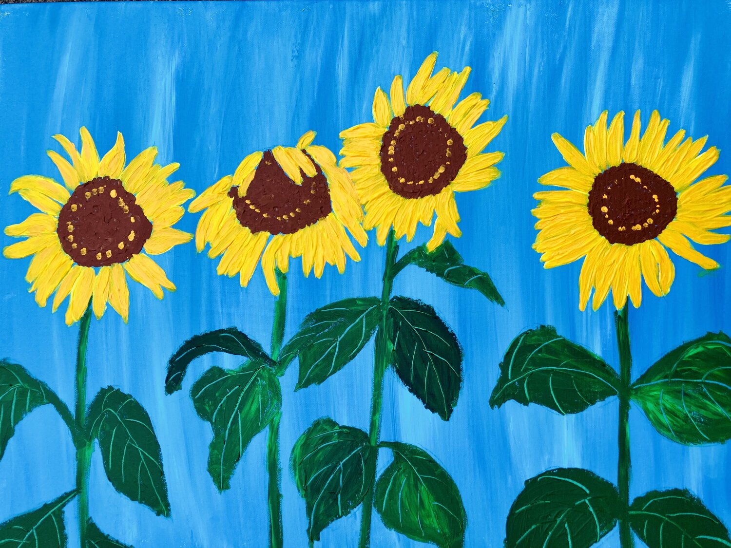Sunflower Smile Ruth Breen Original painting for sale