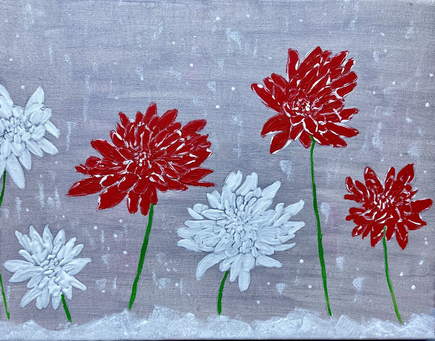Christmas Flowers Ruth Breen Original painting for sale