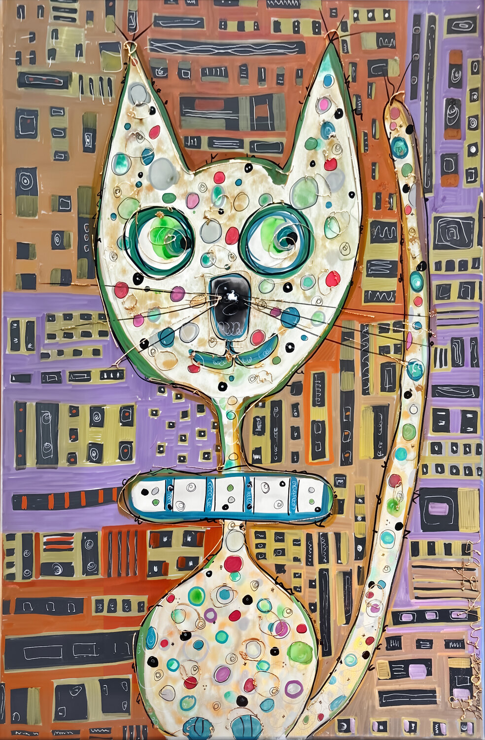 Street Cat No. 5 ANKE NEUFING Original painting for sale