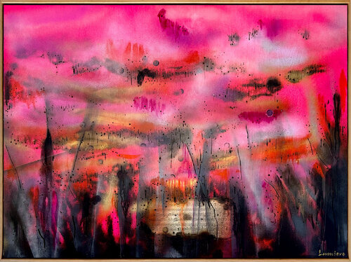 Pink Drift by Lumière 104.5cm x 79cm by DEBORAH LANG, Painting for Sale on Select