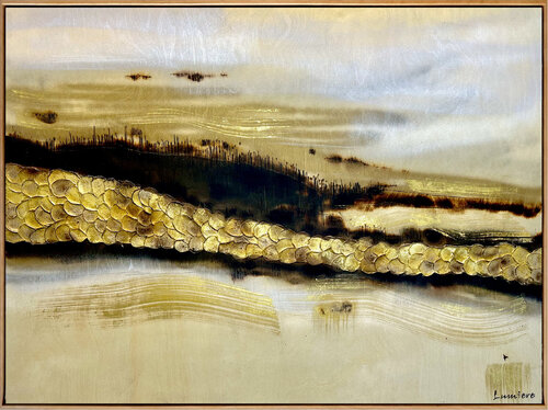 Burnished Illumination by Lumière 104.5cm x 79cm by DEBORAH LANG, Painting for Sale on Select