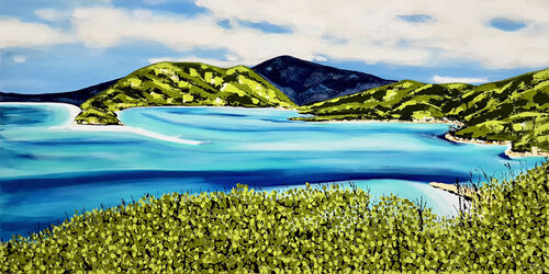 The Whitsunday Islands 152cm x 76cm by DEBORAH LANG, Painting for Sale on Select