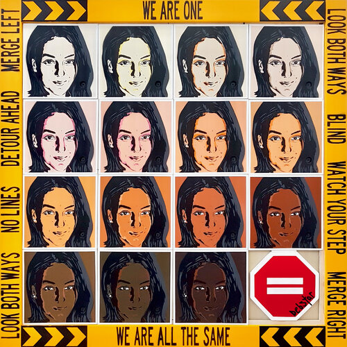 WE ARE ONE… WE ARE ALL THE SAME 106cm x 106cm by DEBORAH LANG, Painting for Sale on Select