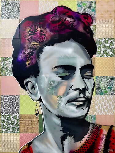 Hermosa Frida 91cm x 122cm by DEBORAH LANG, Painting for Sale on Select