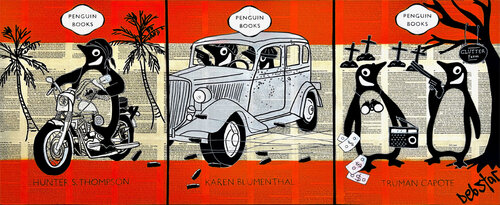Penguin Books - The True Crime Trilogy  122cm x 51cm by DEBORAH LANG, Painting for Sale on Select