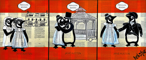 Penguin Books - The Jane Austen Trilogy  122cm x 51cm by DEBORAH LANG, Painting for Sale on Select