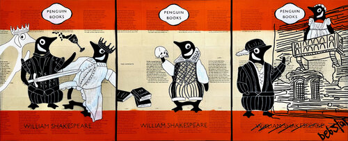 Penguin Books - The Shakespeare Trilogy 122cm x 51cm by DEBORAH LANG, Painting for Sale on Select
