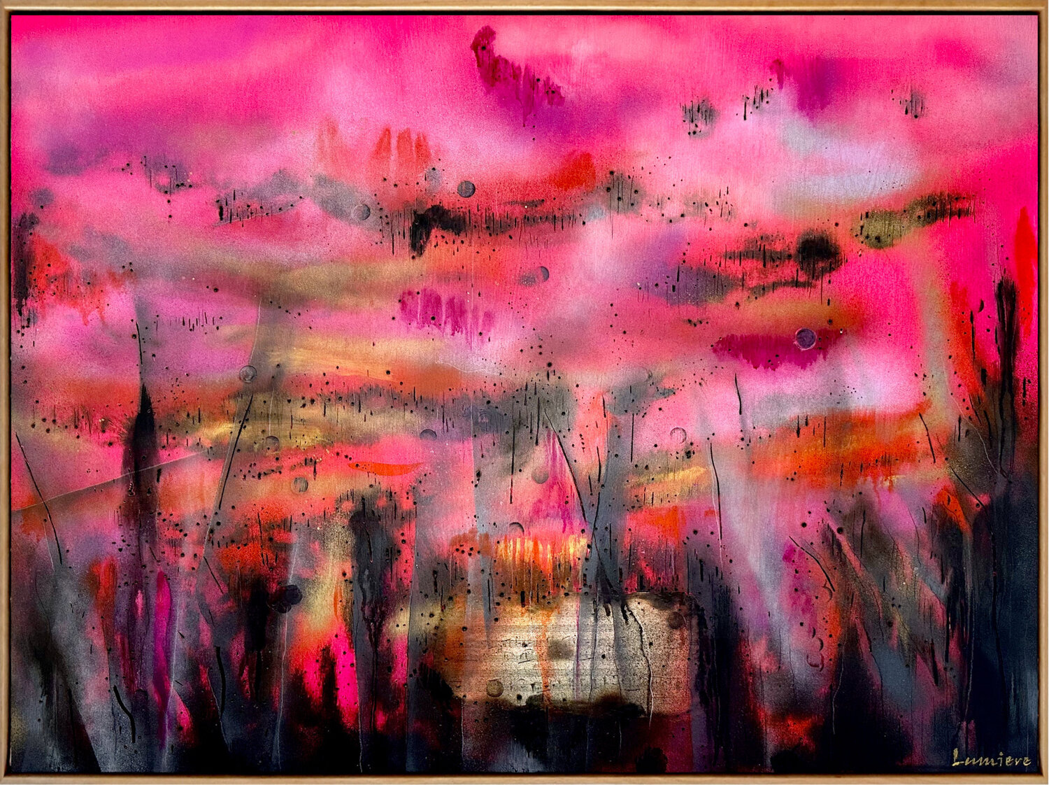Pink Drift by Lumière 104.5cm x 79cm DEBORAH LANG Original painting for sale