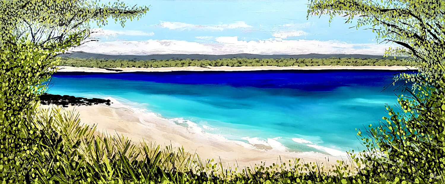 Through the Trees 152cm x 61cm DEBORAH LANG Original painting for sale
