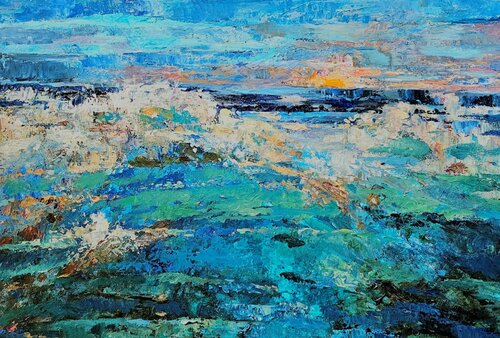 The Call of Turquoise by Tatiana Hellum, Painting for Sale on Select