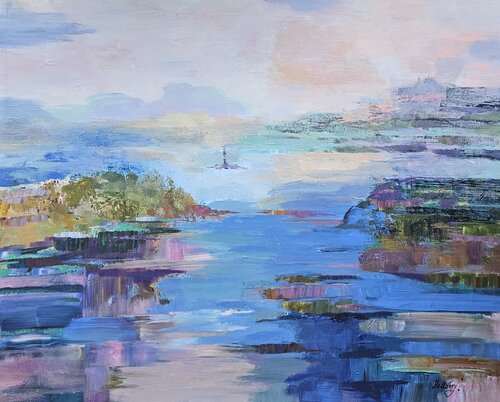 Light Over The Fjord by Tatiana Hellum, Painting for Sale on Select