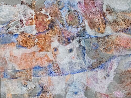 Afterimage. Textured abstract painting, framed by Tatiana Hellum, Painting for Sale on Select