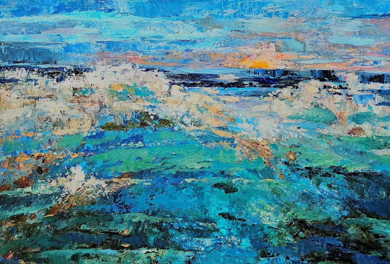 The Call of Turquoise Tatiana Hellum Original painting for sale