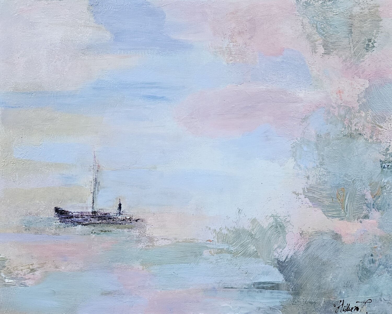 Floating Memories (Framed) Tatiana Hellum Original painting for sale