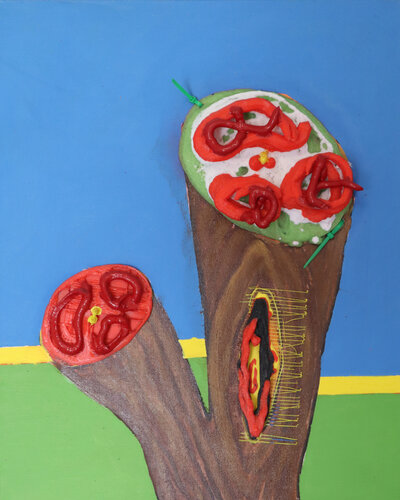 TronChula en Doble by Pacorrosa Cuevas, Painting for Sale on Select