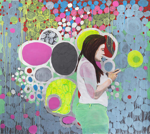Making up myself own reflection by Pacorrosa Cuevas, Painting for Sale on Select
