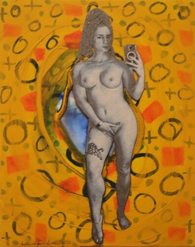 Teen Selfie ZAFIRO25 by Pacorrosa Cuevas, Painting for Sale on Select