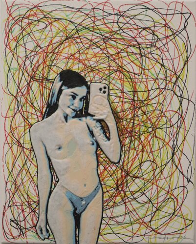 Teen Selfie EMMAKT25 by Pacorrosa Cuevas, Painting for Sale on Select