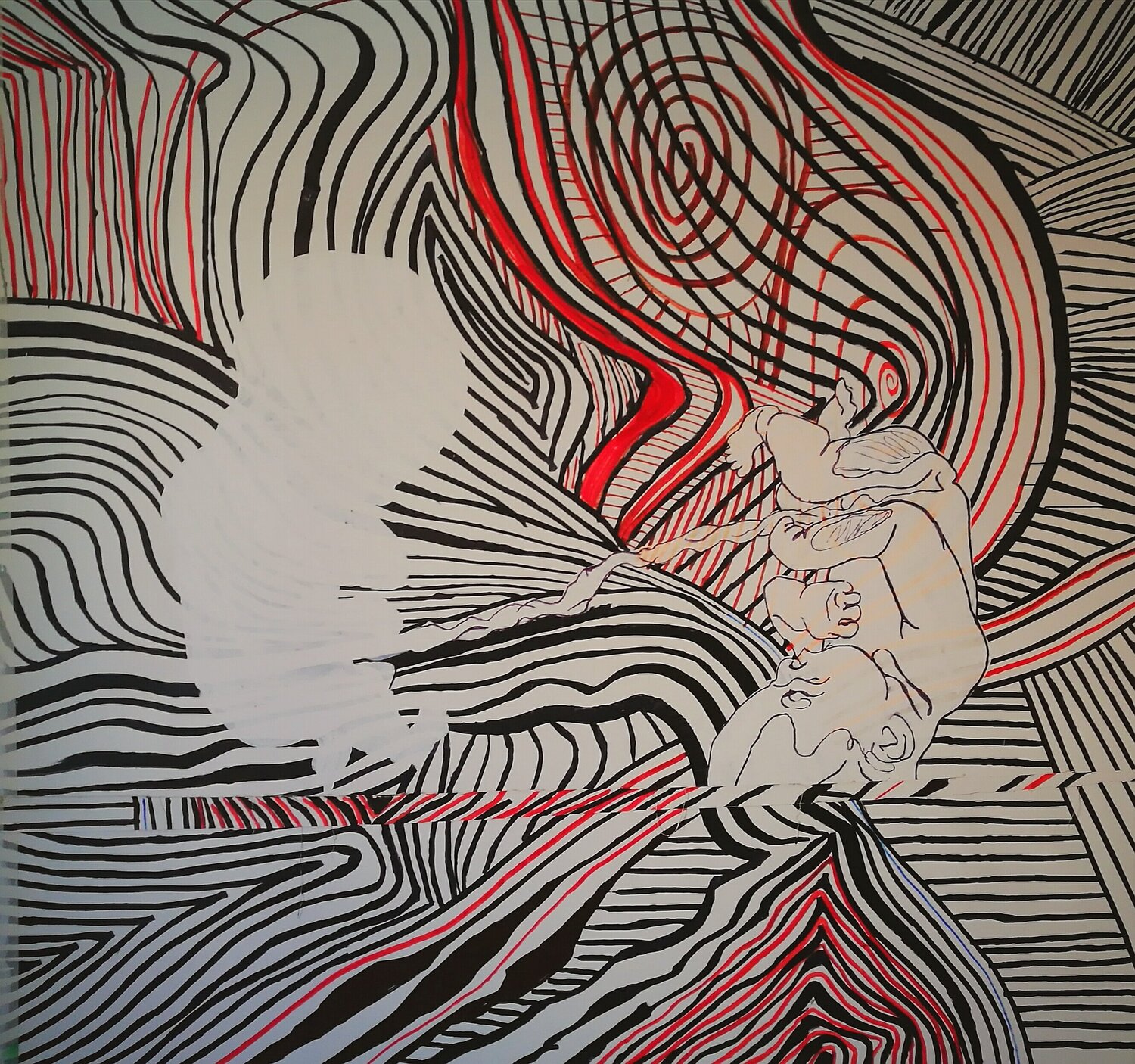 Symmetric Transformation Scan of ElecKtra & Atomo Pacorrosa Cuevas Original painting for sale