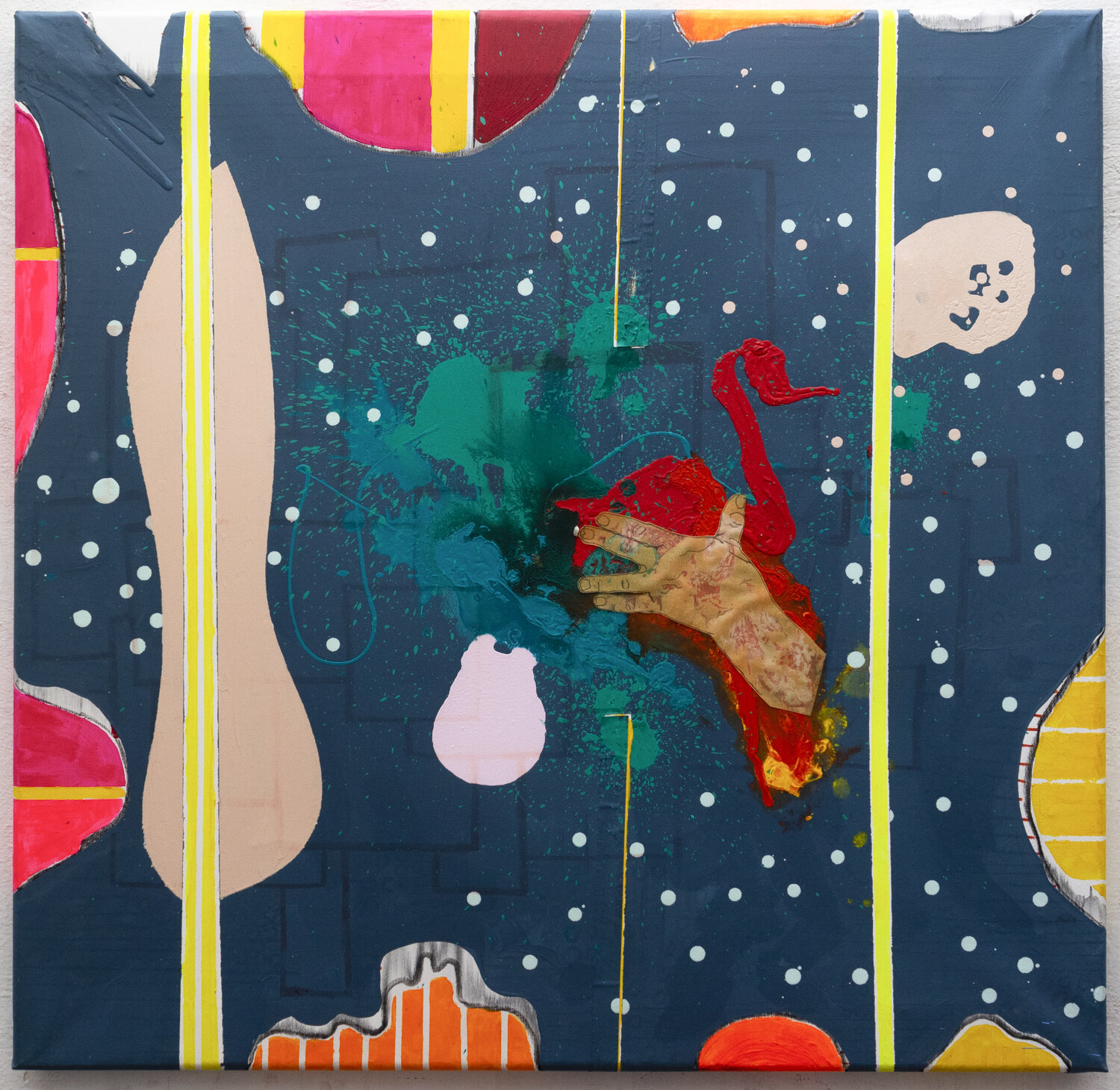 Cosmología de la Uña Partida - Cosmology of the Broken Nail Pacorrosa Cuevas Original painting for sale