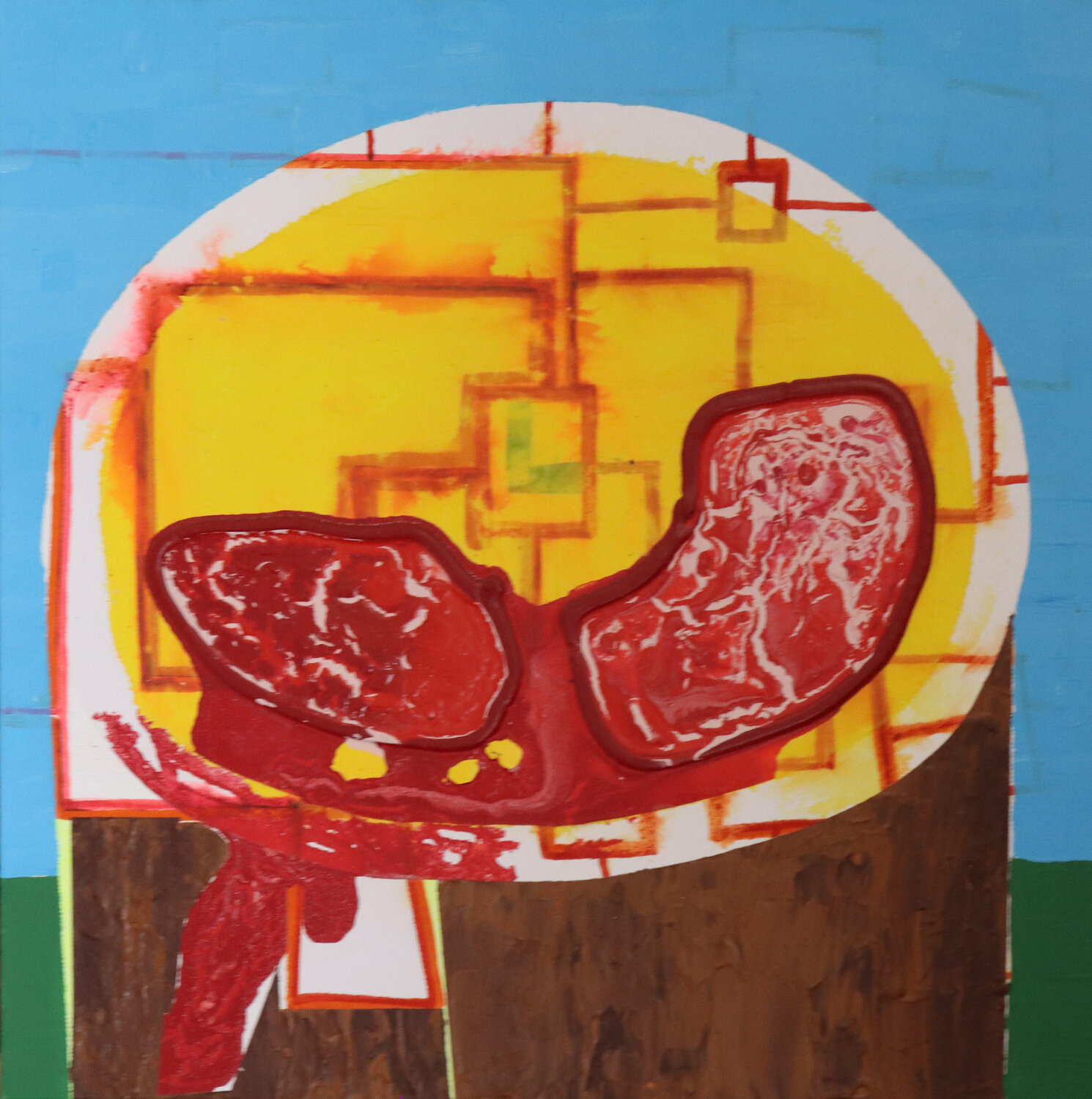 Tronco Chuleta FLUIDA Pacorrosa Cuevas Original painting for sale