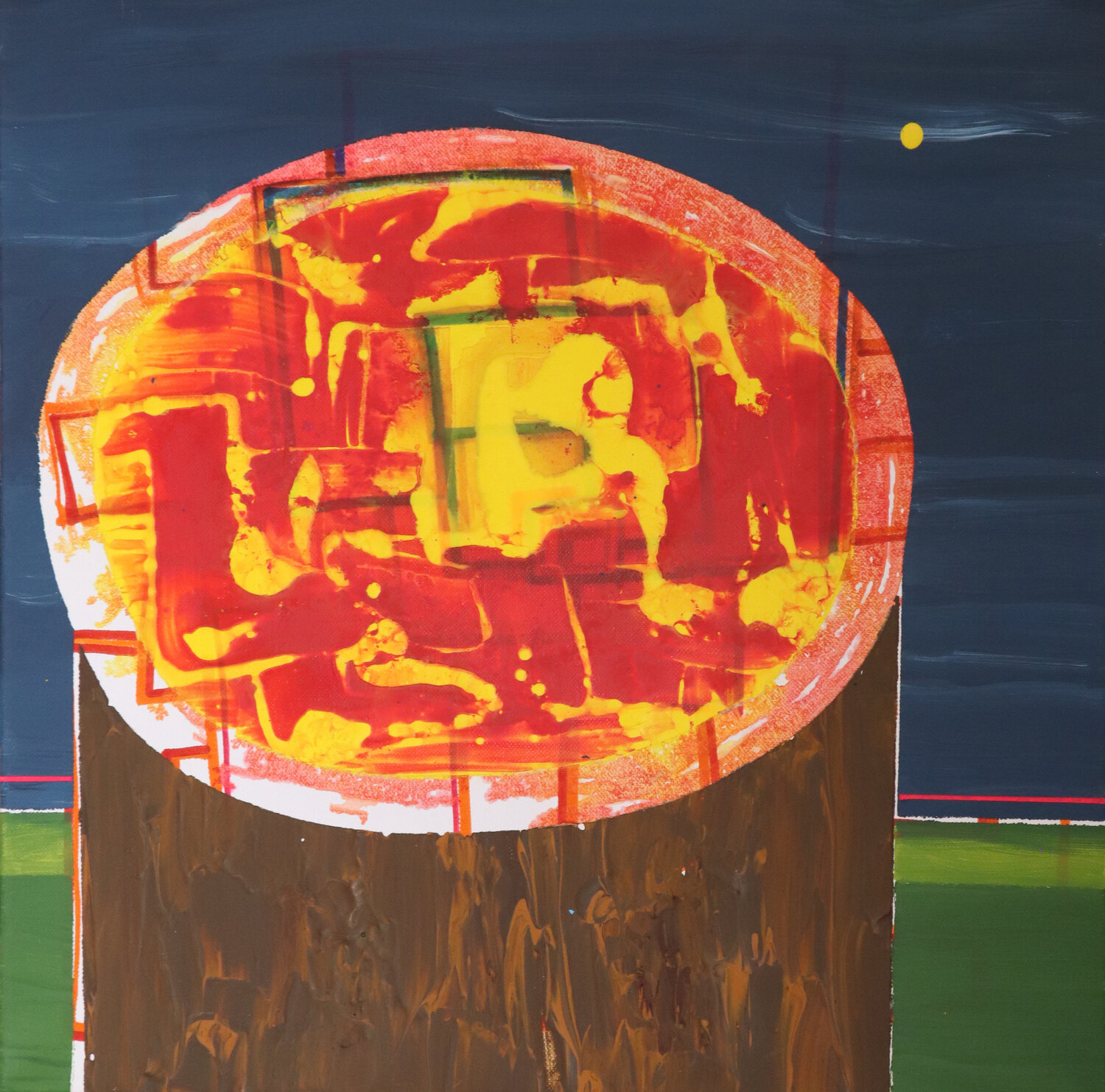 Tronco Chuleta NOCTURNA Pacorrosa Cuevas Original painting for sale