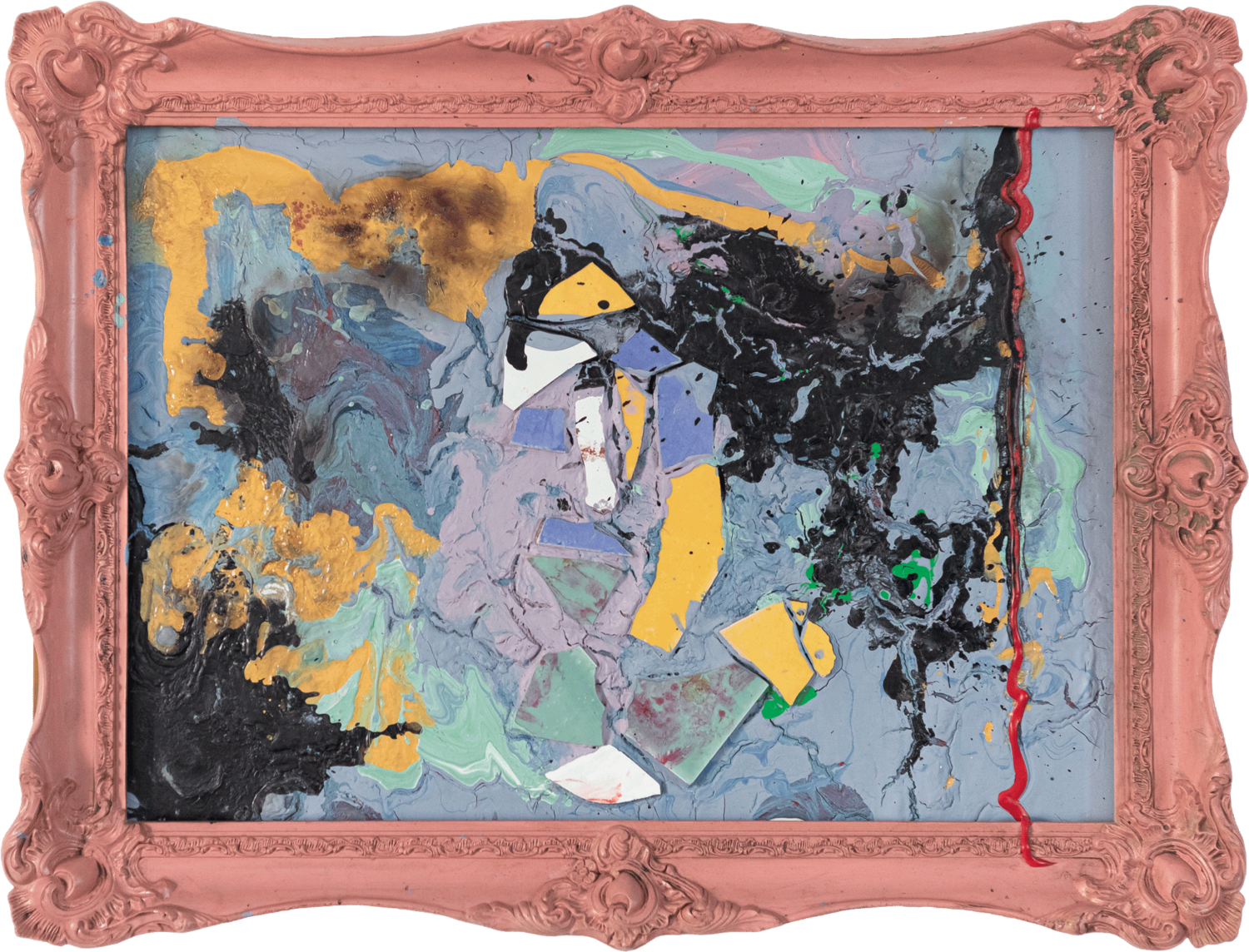 SARS‑CoV‑2 Self-portrait. Acrylic, ceramic, fiberglass and plastic object on canvas  Córdoba 2020  652x823x66mm Pacorrosa Cuevas Original painting for sale