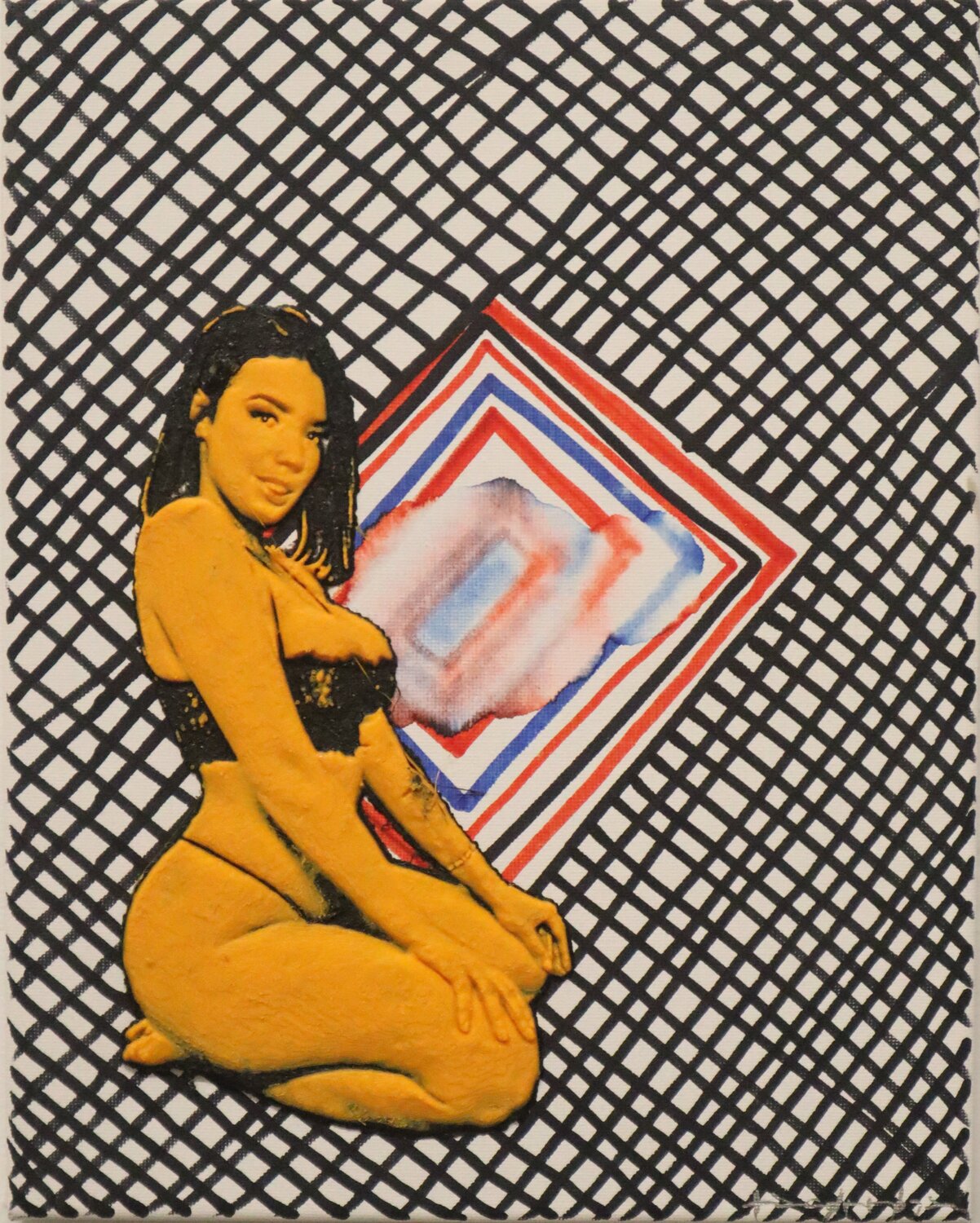 Teen Selfie SIGTROM25 Pacorrosa Cuevas Original painting for sale
