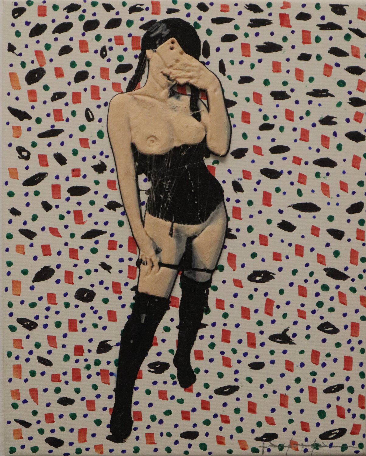 Teen Selfie ÑOSTUM25 Pacorrosa Cuevas Original painting for sale