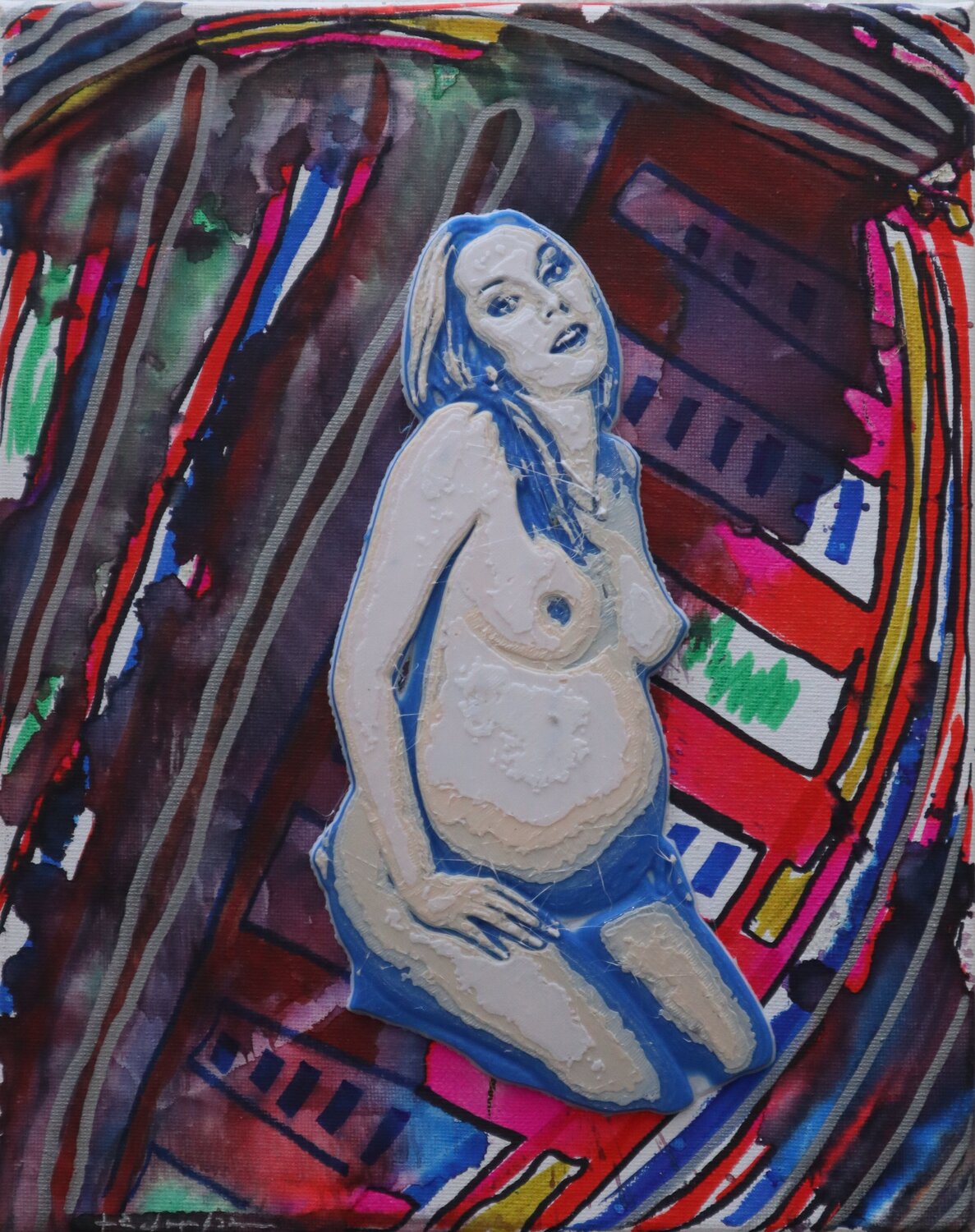 DesnuPreña 25 Pacorrosa Cuevas Original painting for sale