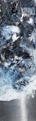 The sound of waves at midnight by Stefania Pinsone, Painting for Sale on Select