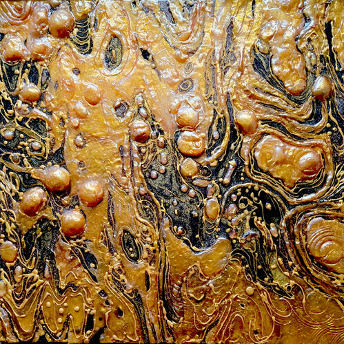 Oro fluido by Stefania Pinsone, Painting for Sale on Select