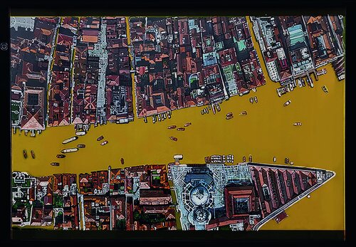 Mirroring city (Venice) by Stefania Pinsone, Painting for Sale on Select