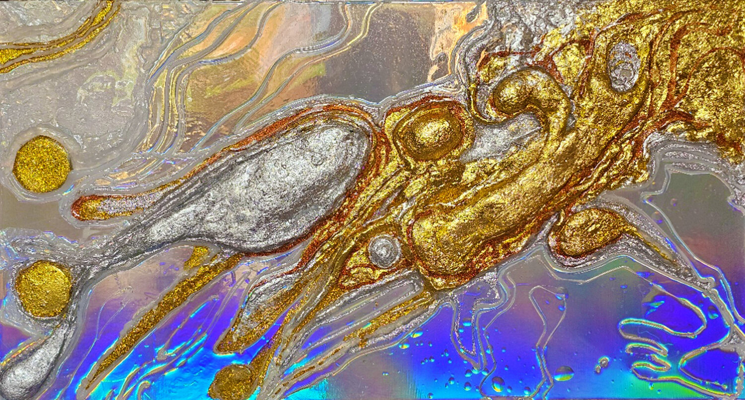 Holographic underwater Stefania Pinsone Original painting for sale